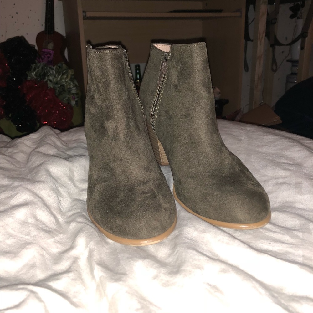 Forrest green ankle boots